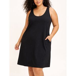 Universal Standard Remi Crepe Dress Women’s Size 18 Black Sleeveless Midi